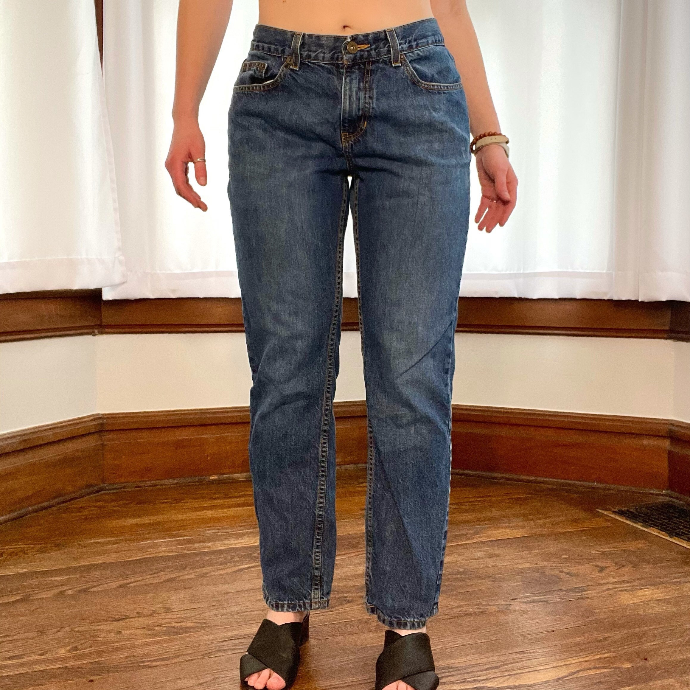 Vintage Straight Leg Jeans Etsy