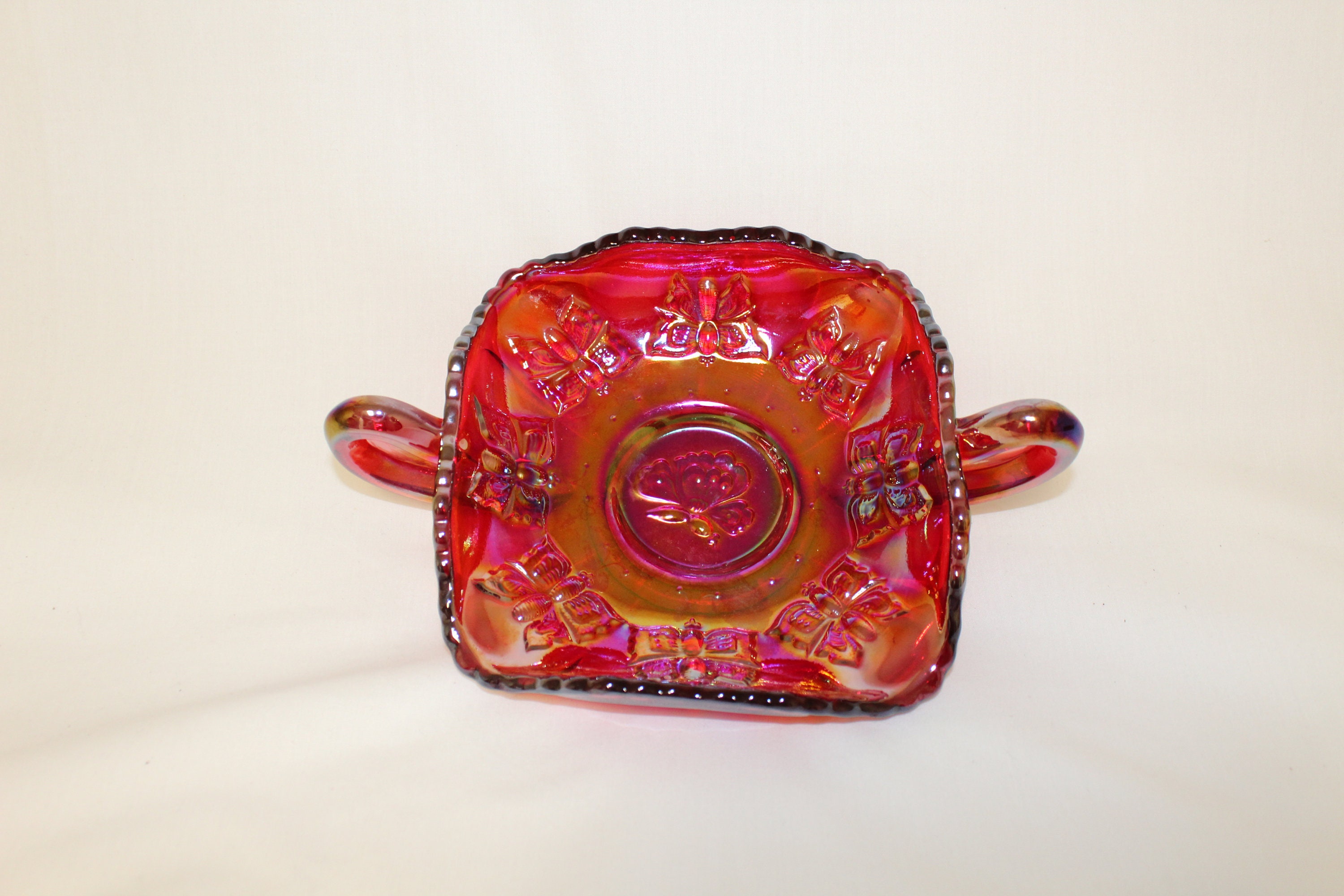 Fenton Bon Bon dish with handles Etsy