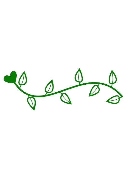 Digital Green Vines Clip Art. Green Laurel Wreath and Leaves