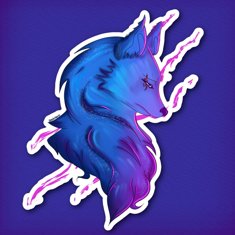 Wolf Sticker/ Waterproof Stickers/ Car Stickers/ Lone Wolf/ Etsy