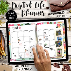 Digital life planner, Undated digital planner, GoodNotes Planner, Productivity Planner, Mom Planner, All in one planner, digital planner