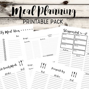 Weekly Meal Planner, Meal planning Printables, Weekly Menu Planner,  Grocery list, Meal Planner