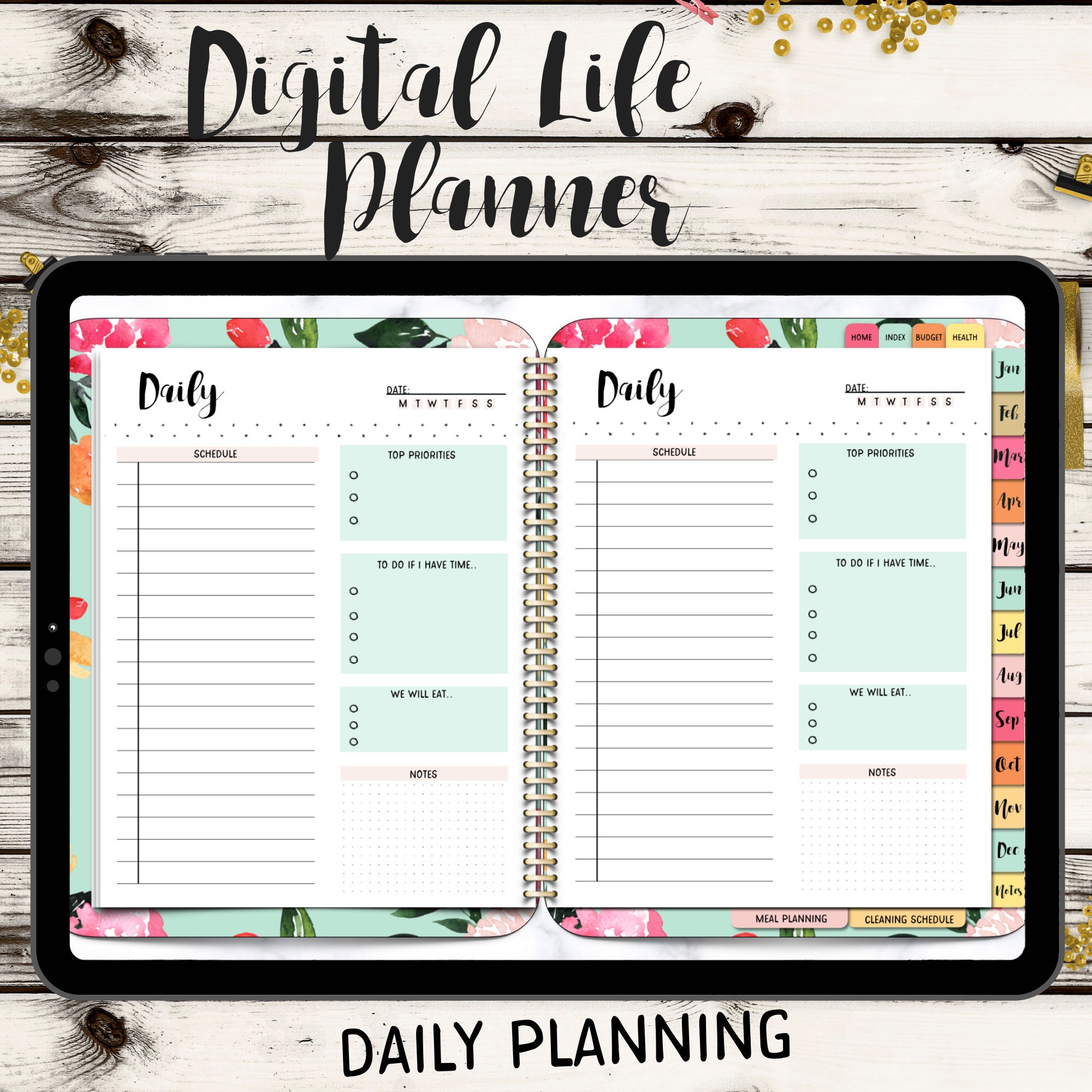 Digital Life Planner, Undated Digital Planner, Goodnotes Planner ...