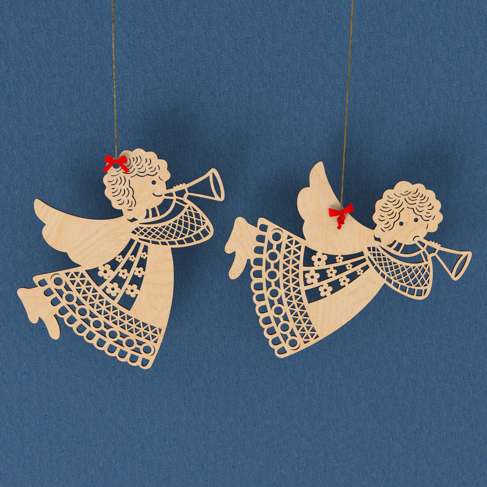 Laser cut files Angel Christmas pendant ornament clearance Etsy