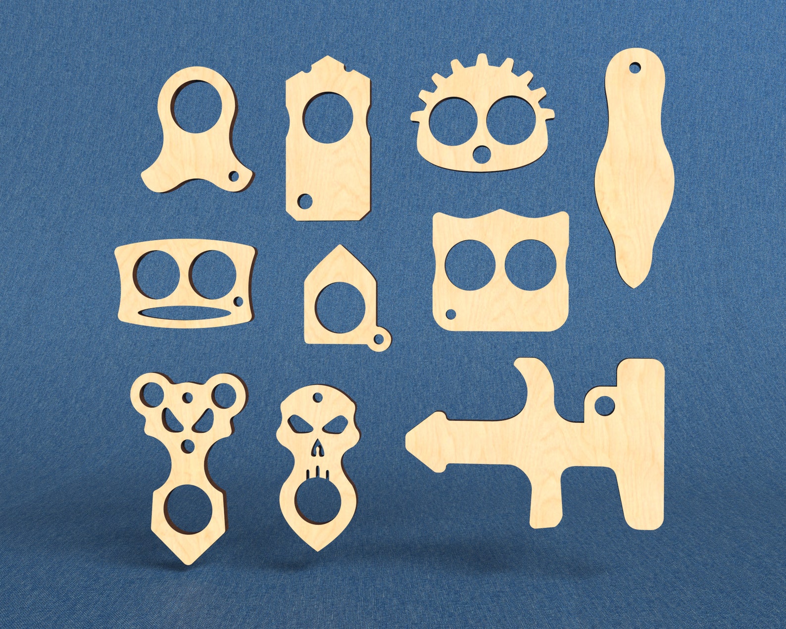 Keychain vector files for laser cutting wooden hanging set. Etsy