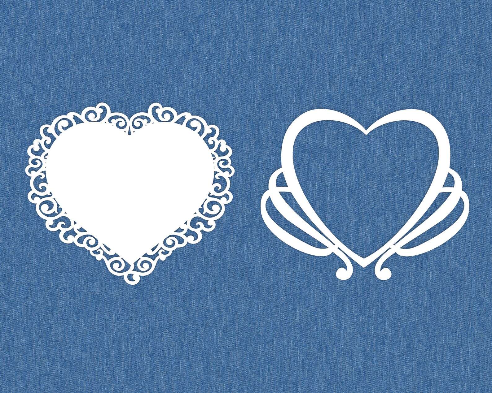 Vector files for laser cutting Heart art frame . Laser SVG CNC Etsy