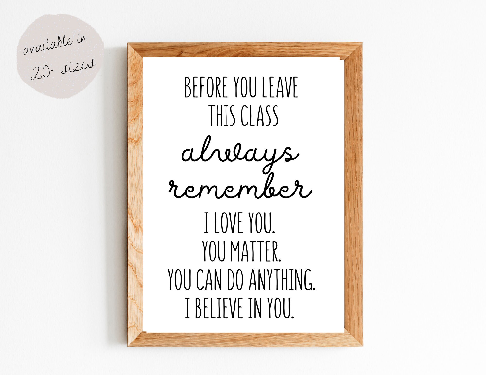 Before You Leave This Class Always Remember Classroom Etsy