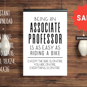 Associate Professor Gift/Gift for Associate Professor/Teacher Appreciation/8x10, 11x14,16x20, 12x18, 12x16, 18x24, 24x36/Digital Download