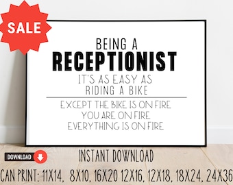 Receptionist Gift/Gift for Receptionist/Staff Appreciation/Employee Recognition/11x14, 8x10, 16x20, 12x18, 12x16, 18x24, 24x36/INSTANT PRINT