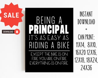 Principal Gift/Gift for Principal/Teacer Appreciation/Staff Appreciation Gift/8x10, 11x14, 16x20, 12x18, 12x16, 18x24, 24x36/DIGITAL PRINT