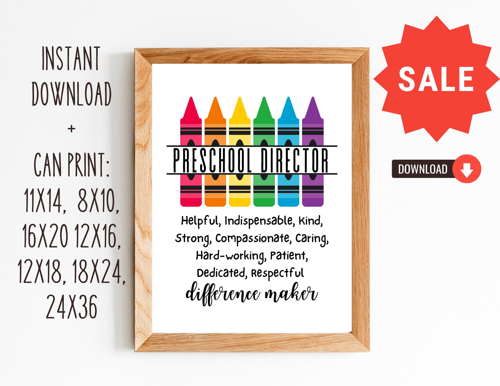 Preschool Director Gift/difference Maker/teacher Appreciation Gift