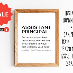 Cadeau pour directeur d&#39;école/assistante de direction/Cadeau d&#39;appréciation/8 x 10, 11 x 14, 16 x 20, 12 x 18, 12 x 16, 18 x 24, 24 x 36/IMPRESSION NUMÉRIQUE