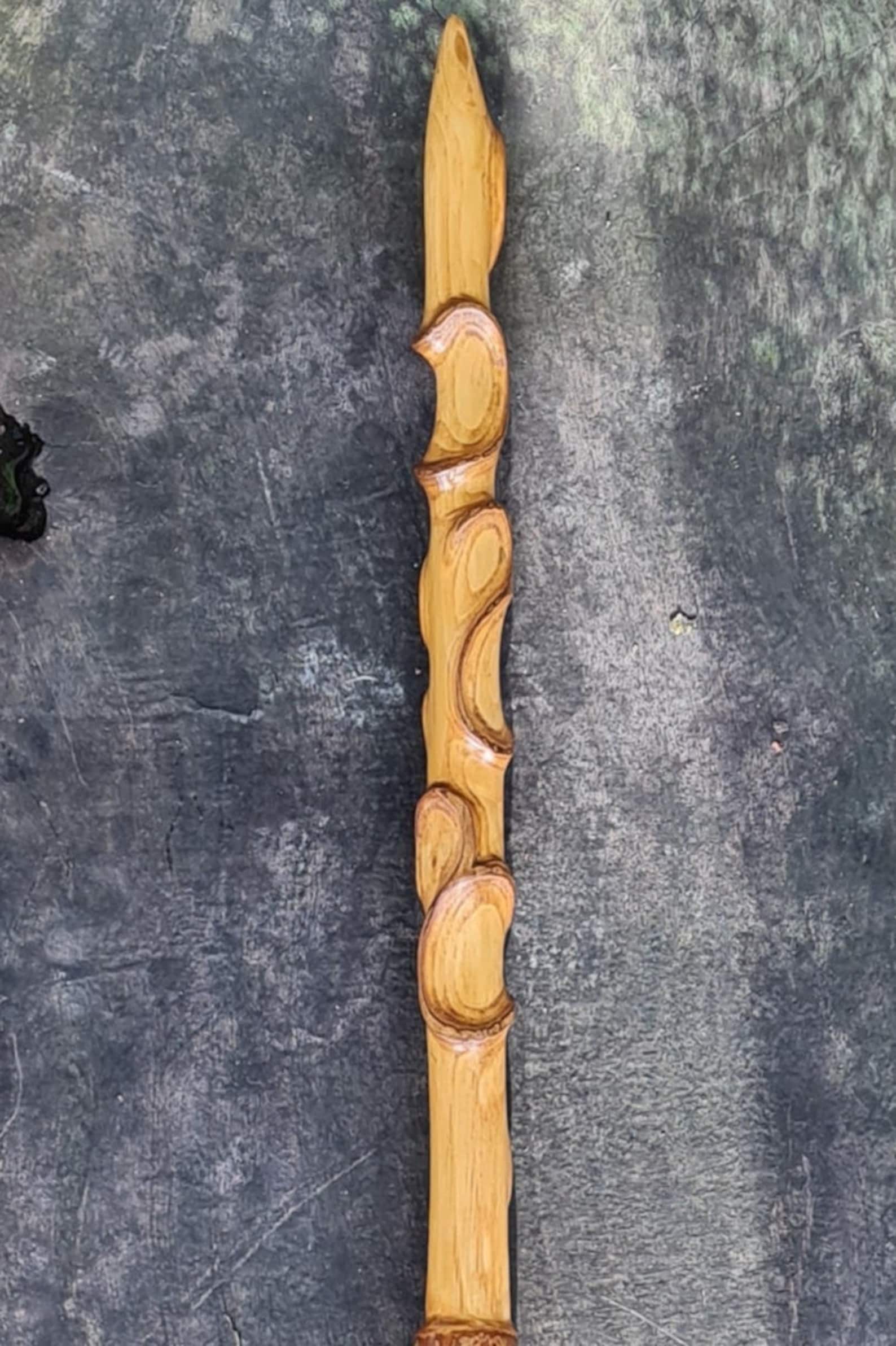 Handcarved Ash wood wand witches wand wizards wand magic Etsy