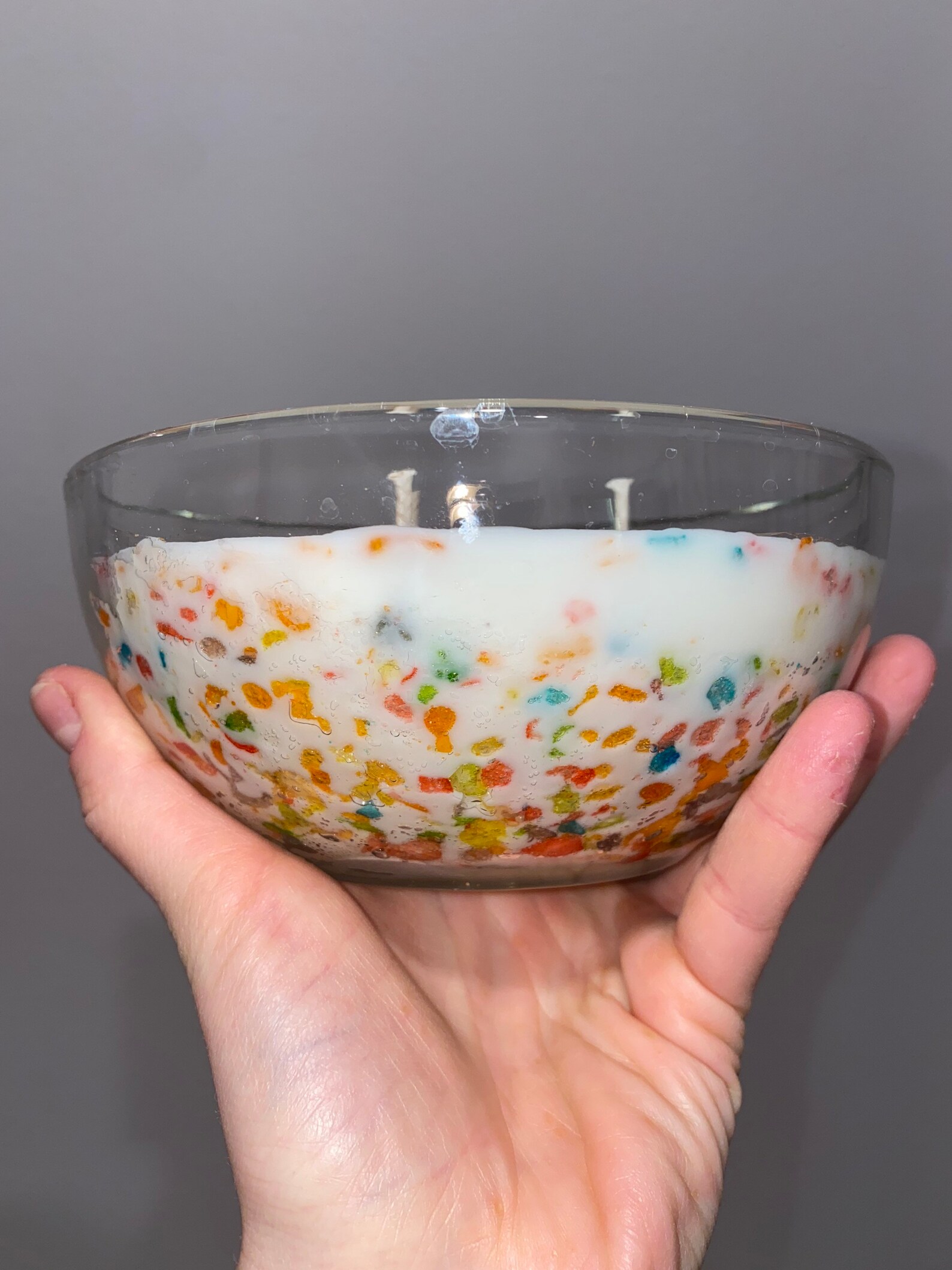 Cereal Bowl Candle Fruity Pebbles type Cereal Bowl Candle Etsy