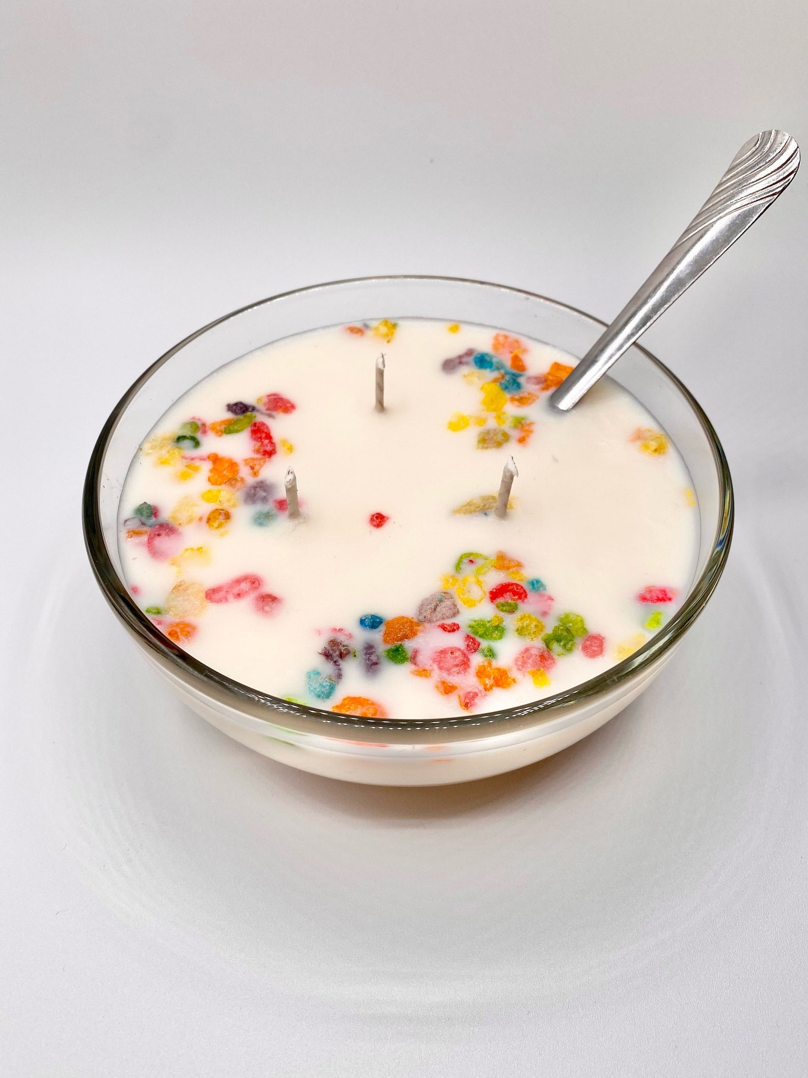 Cereal Bowl Candle Fruity Pebbles type Cereal Bowl Candle Etsy