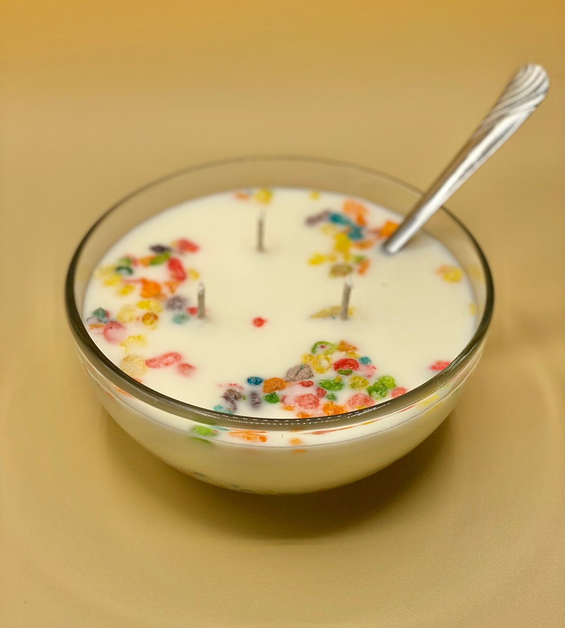Cereal Bowl Candle Fruity Pebbles type Cereal Bowl Candle Etsy