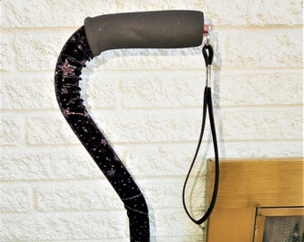 Black Velvet with Stars Eye Candy Cane Cover