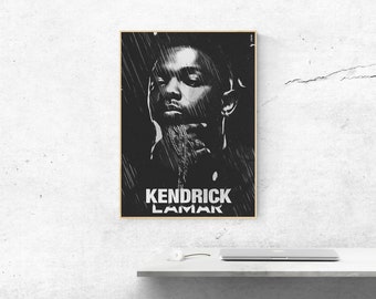 Kendrick Lamar - "Rain" - Poster/Art Print - Picture in 5 sizes - by martmilet
