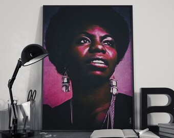 Nina Simone "Eunice" - Poster/Art Print - Picture in 5 sizes - by martmilet