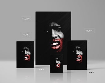 Asap Rocky - poster/art print - picture in 5 large foods - by martmilet