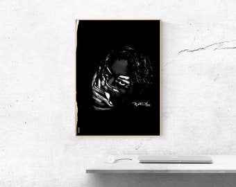 Jack White - "Noir" - Poster/Art Print - Picture in 5 sizes - by martmilet