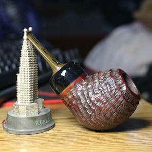 Rustic Apple Reverse Calabash - Artisan Pipe Briar Pipe Handmade Pipe