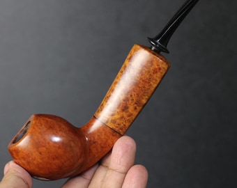 Bent Apple Flat Base - Artisan Pipe Briar Pipe Handmade Pipe