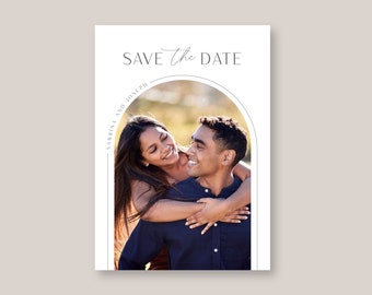 Photo Save The Date, Simple wedding, DIY Save The Date, Templett, Instant Download, Save The Date Instant Download, DIY Modern Wedding Pic