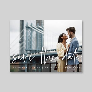 ISABELLA - Picture Save The Date, DIY Photo Save The Date, Templett, Instant Download, Save The Date Instant Download, DIY Modern Wedding