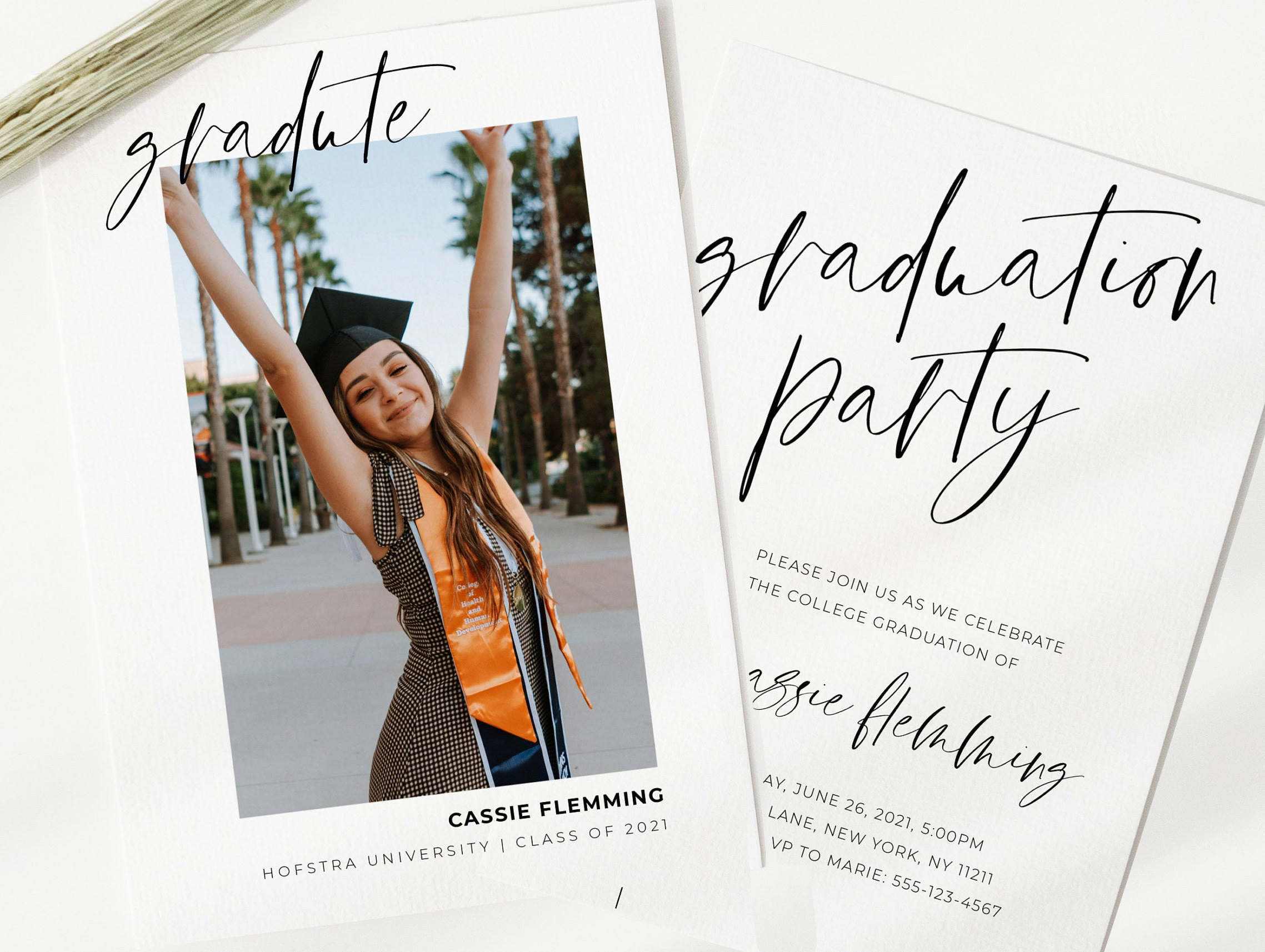 Photo Graduation Invitation Template DIY Graduation Etsy