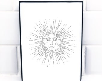 Art Print Hands And Celestial Line Drawings Sun Moon Stars Zodiac Witch Themed Simple Minimal Wall Art Art Collectibles Prints Kromasol Com Art Print Hands And Celestial Line Drawings Sun Moon Stars Zodiac Witch Themed Simple Minimal Wall Art Art Collectibles Prints Kromasol Com