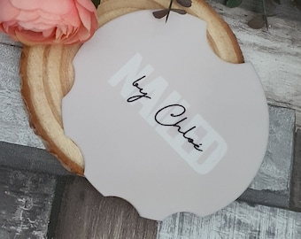 Nailfie acrylic disc, personalised nail display holder, nail art prop, nail tech accessory display, logo photo prop,nailfie salon photo prop