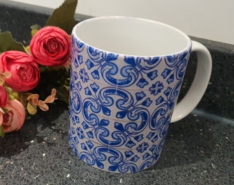 Portuguese Tile Mug, Portugal, Portuguese Tile Print, Azulejo, Azulejo Português, Caneca Portuguesa, Ceramic Mug, 11oz, Portuguese Souvenir