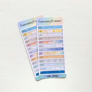 2 feuilles. Autocollant d'identification après le passage à niveau.