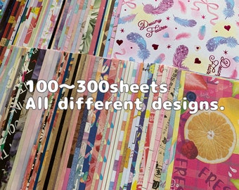 Random design paper. Assorted. Kawaii stationery.