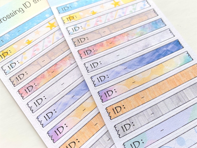 Id And Sticker 2sheet. Post Crossing ID Sticker. - Etsy