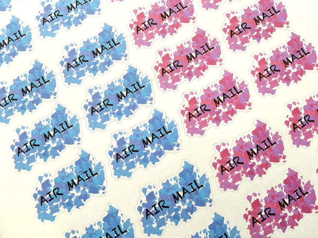 55p. Sheet Sticker. AIR MAIL Sticker. Signboard Design. - Etsy