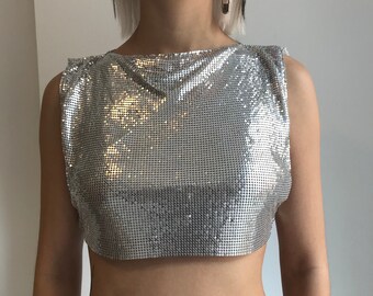 Spectrum Metal Top | Mesh Chainmail Party Going Out Night