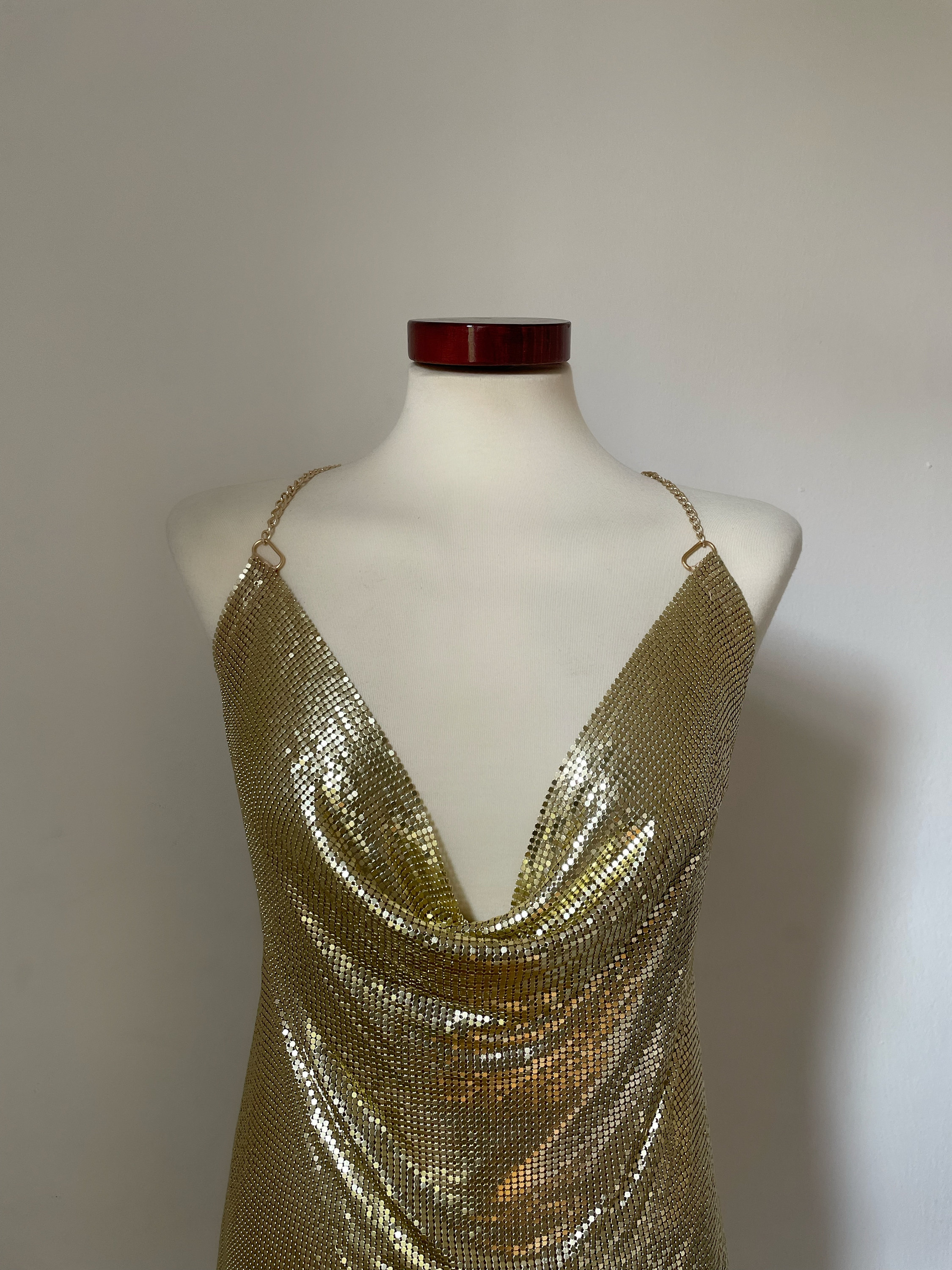 Stargirl Metallic Lined Dress With Chains Mesh Chainmail - Etsy