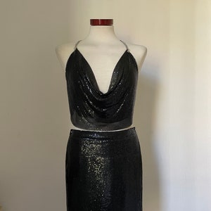 2 Piece Sparkle Set - Star Top + Metal Star Skirt