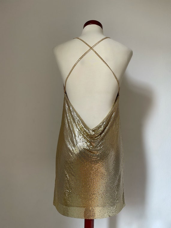 gold string dress Embellished Fishtail Maxi Dress in Gold - 6 main image 0