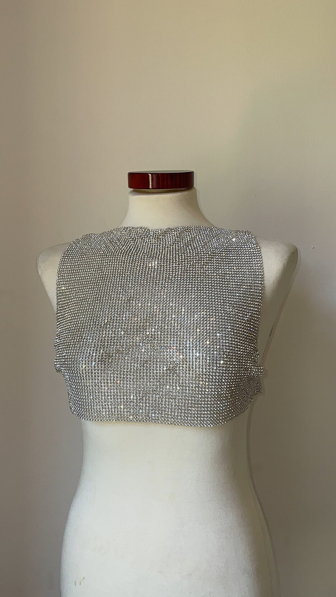 トップス S customize chain tops Spectrum Crystal Top | Mesh Chainmail Party Clothing Going