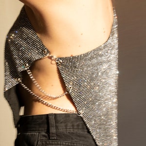 Y2K Chainmail Top in Pink