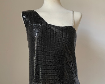 Morgana Metal Top | Crystal Metal Mesh Chainmail Party Going Out Kendall Sequins Rhinestone Diamond New Year Crop Top Holiday Gift Idea