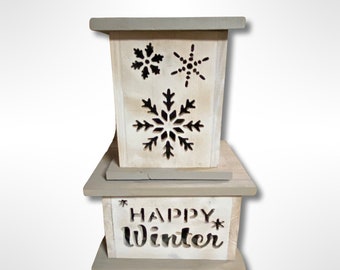 Christmas Lantern Winter decor files for laser and cnc