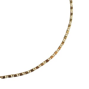 Delicate Link Chain Choker Necklace, Gold Plated Stainless Steel Tarnish Resistant