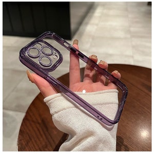 NEW Transparent Case with lens perfecter, with glitter camera lens protector, For iPhone 14 Pro Max case Cover