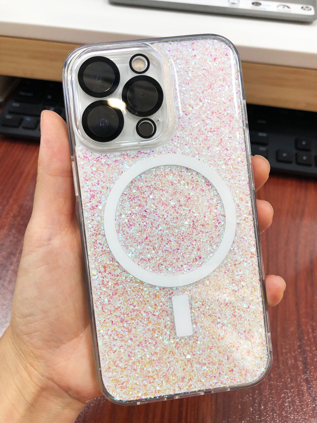 IPhone 13 Magsafe Case, Glitter Soft Case for iPhone 13 Pro