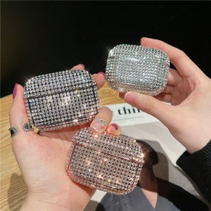 Compatible with Apple AirPods Pro Case Sparkly Diamond AirPods Pro Generation Bling Skin Case with Keychain for Women Girls Gift