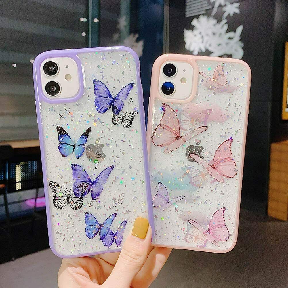 Dabney Lee Clear Pink & Green Glitter iPhone 11 - iPhone XR Case